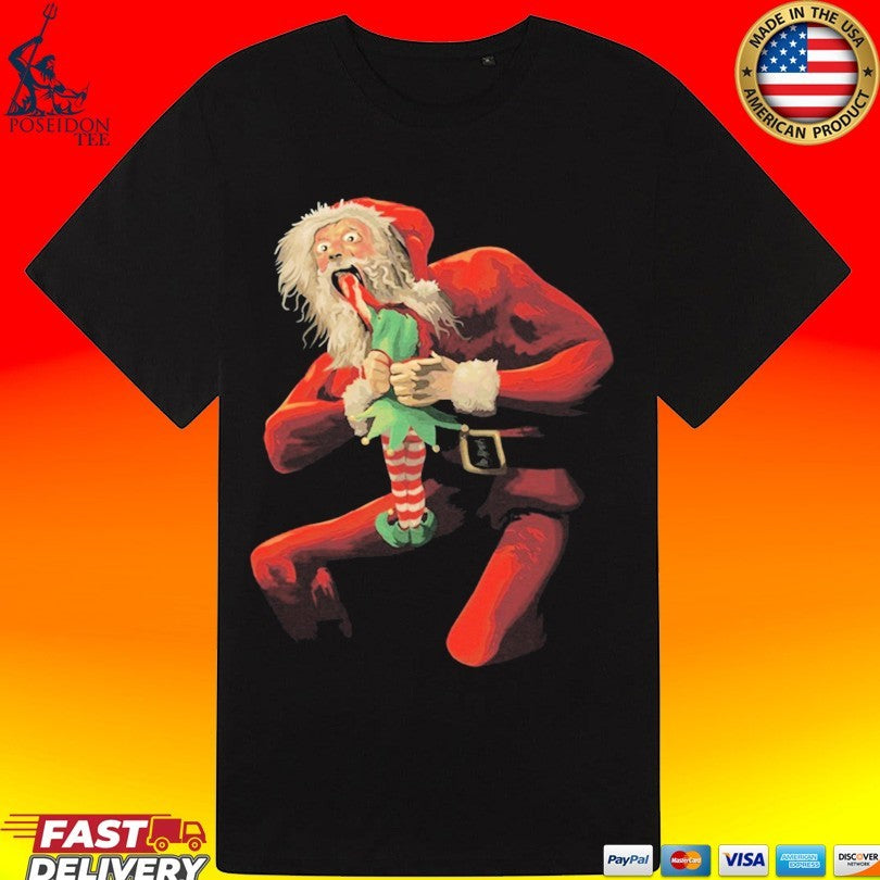 Jim’ll Paint It Santa Devouring An Elf T-shirt