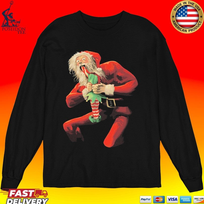 Jim’ll Paint It Santa Devouring An Elf T-shirt