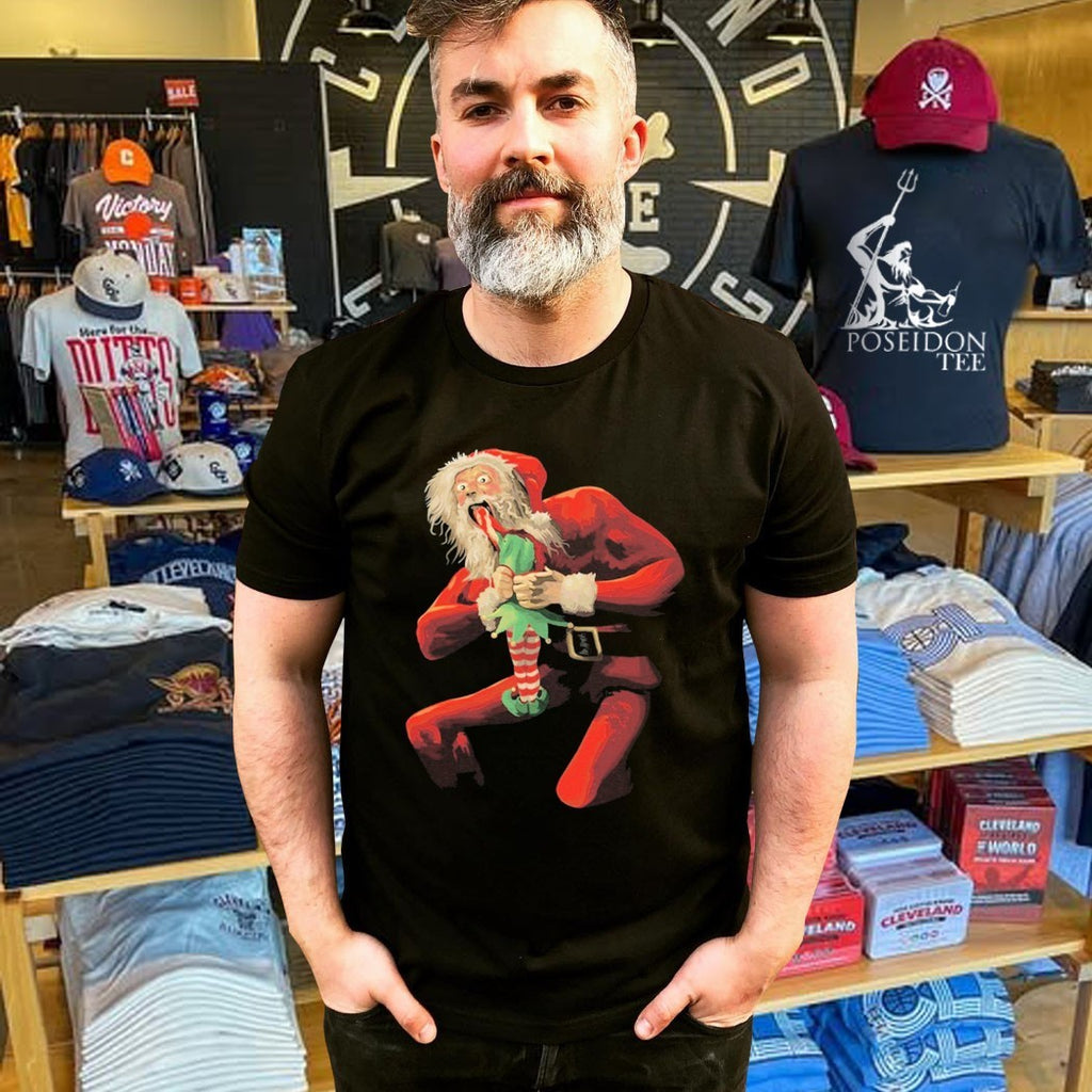 Jim’ll Paint It Santa Devouring An Elf T-shirt