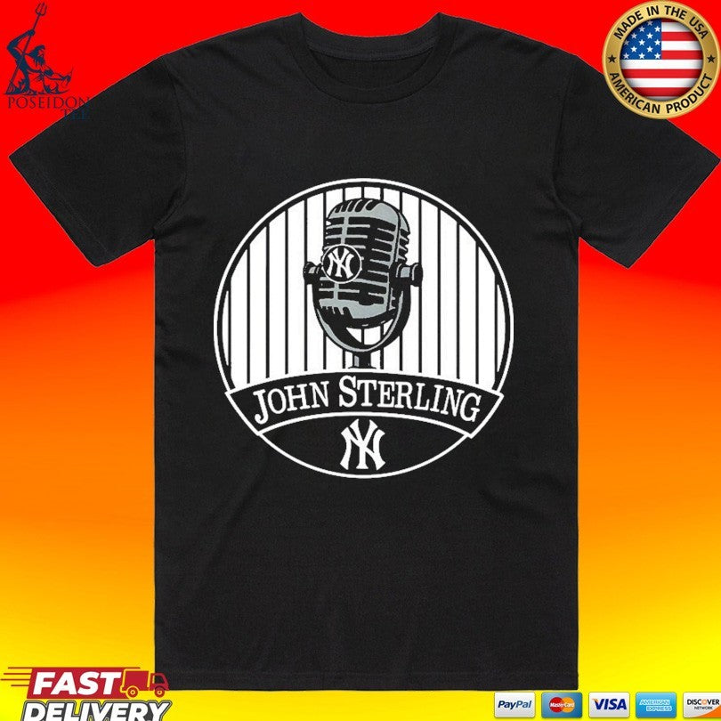 John Sterling Voice of the Yankees Memorial Tribute T-shirt
