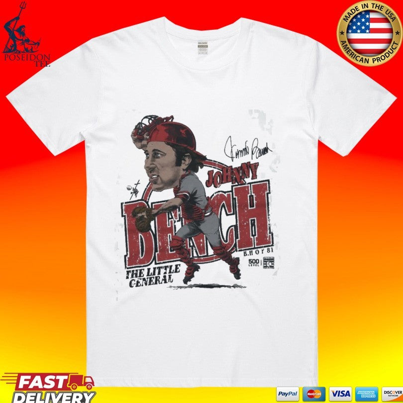Johnny Bench Cincinnati Bruce Stark Collection T-shirt