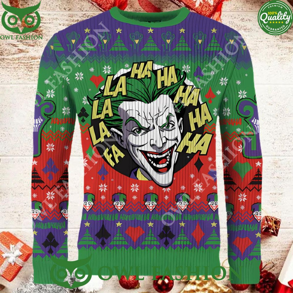 Joker Have A Jolly Joker Christmas Ugly Christmas Sweater Jumper