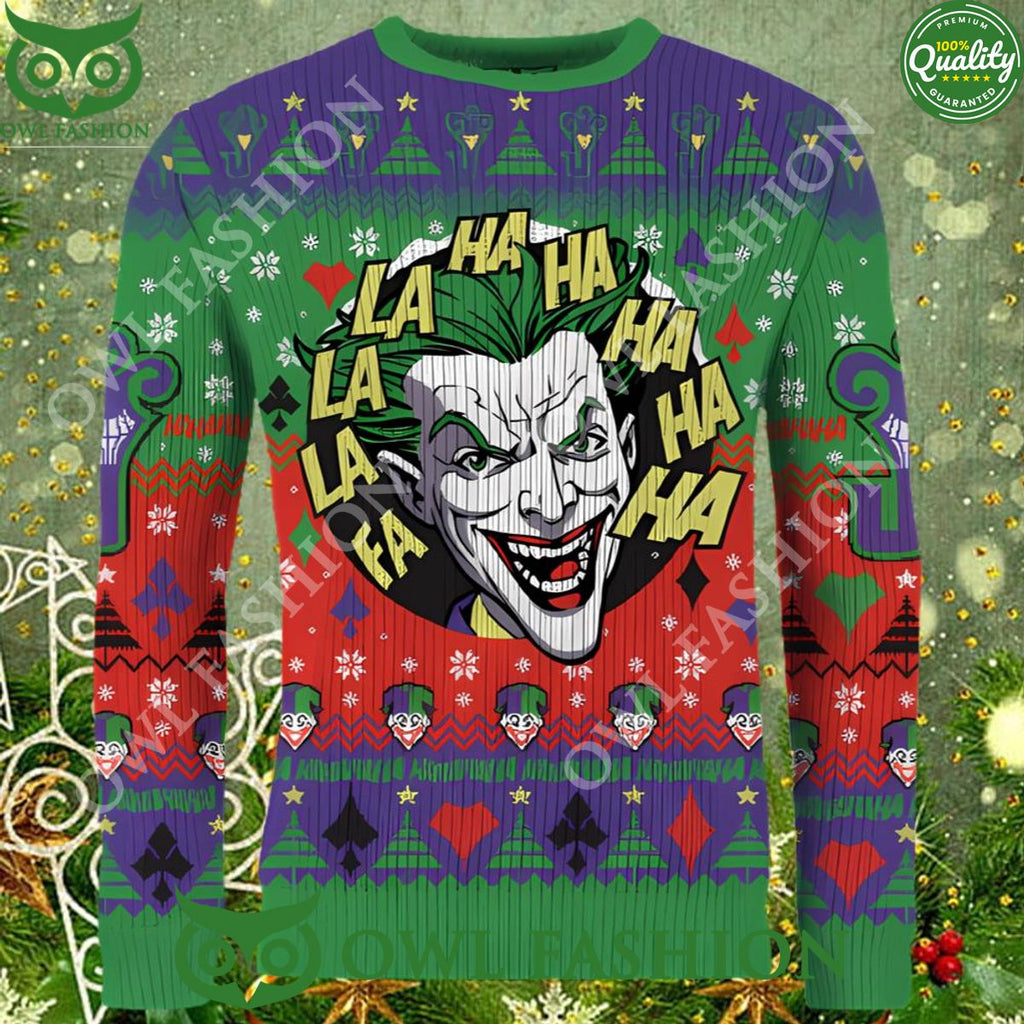 Joker Have A Jolly Joker Christmas Ugly Christmas Sweater Jumper