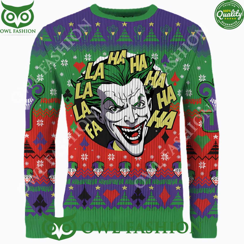 Joker Have A Jolly Joker Christmas Ugly Christmas Sweater Jumper