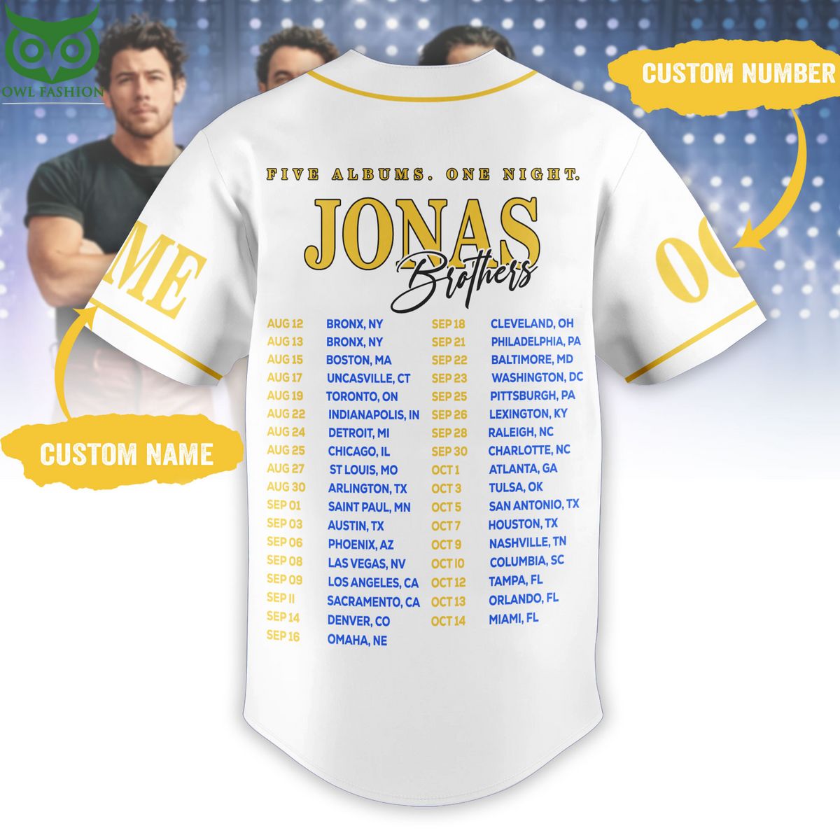 Jonas Brothers Albums Customized Baseball Jersey Shirt