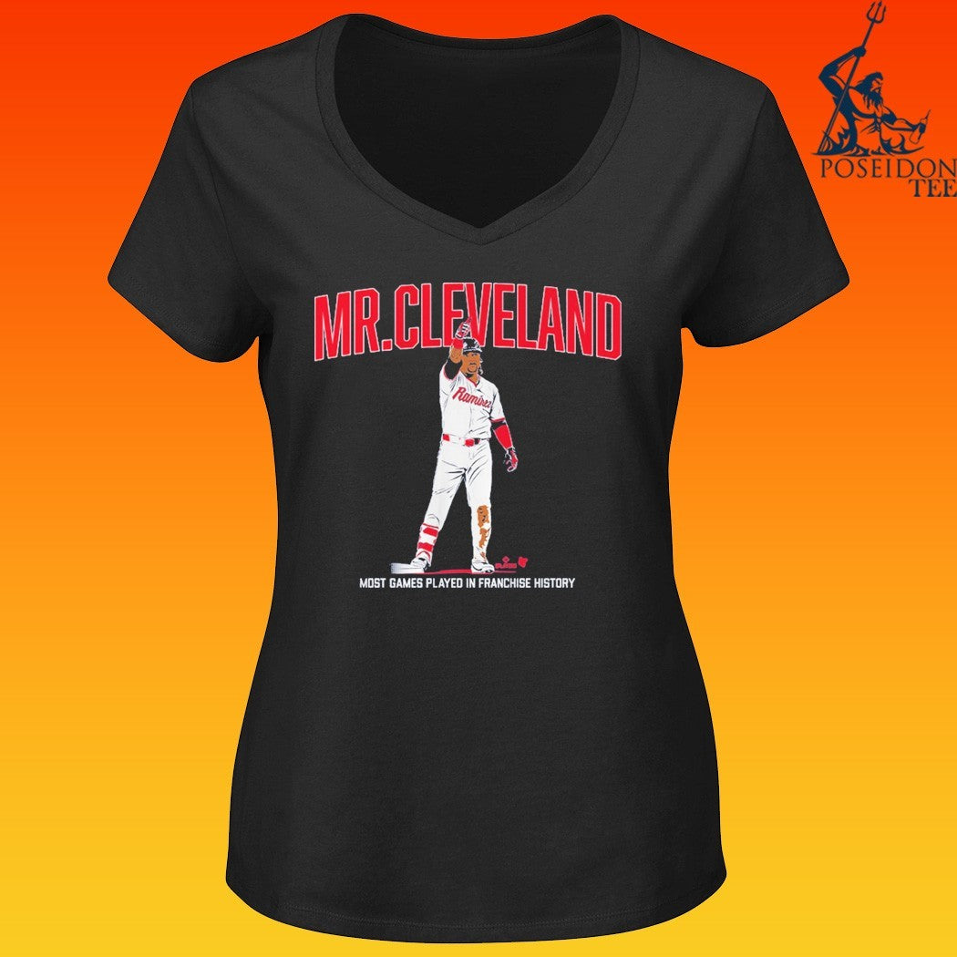 Jose Ramirez Mr. Cleveland Most Games Played In Franchise History T-shirt