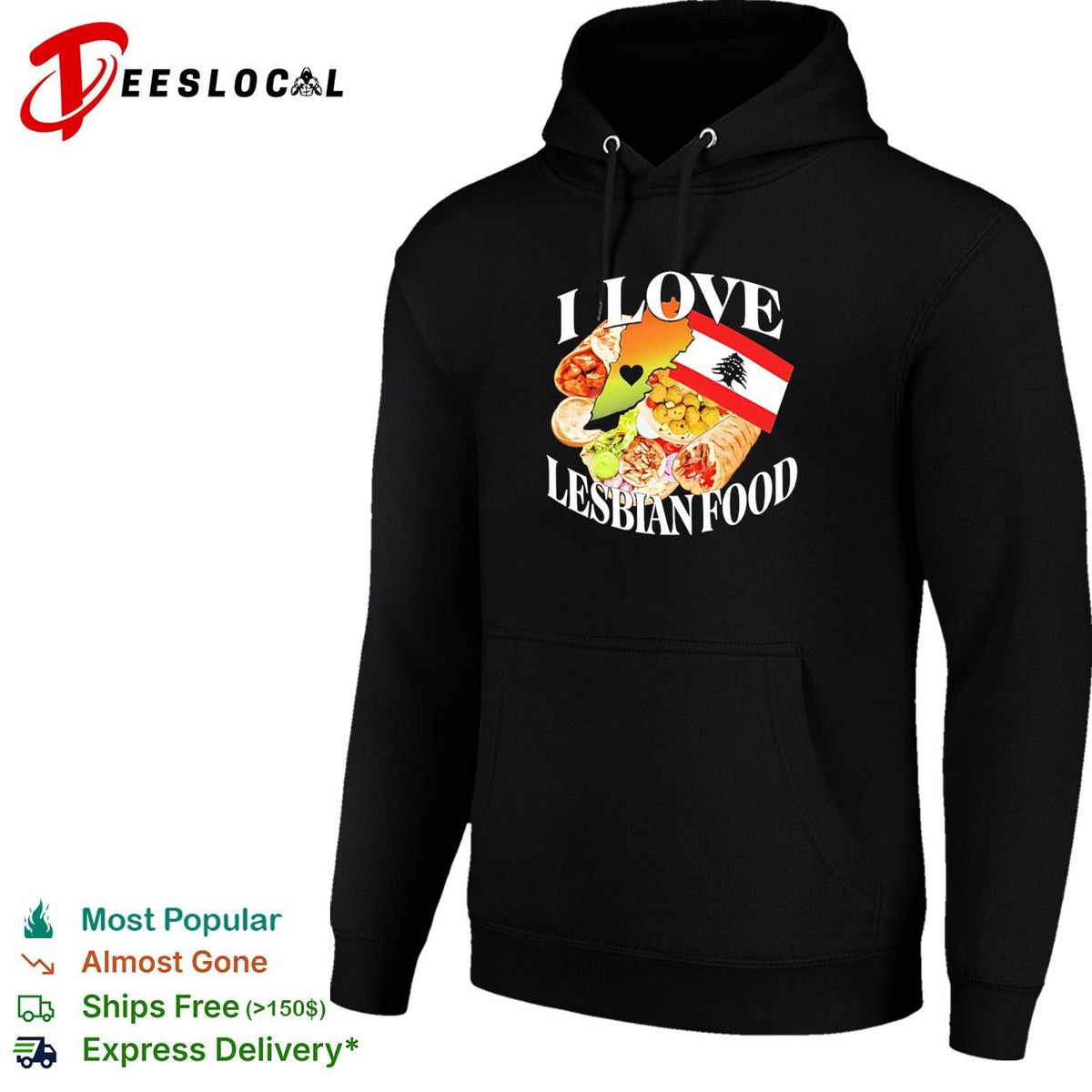 I Love Lesbian Food Lebanon map vintage shirt