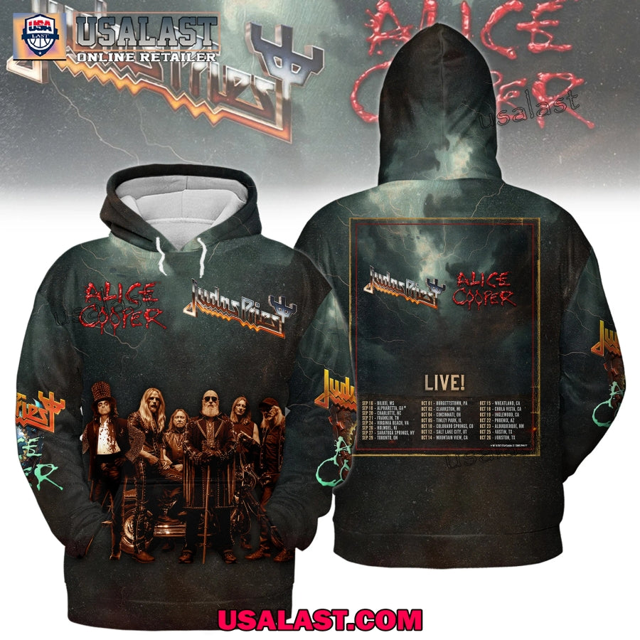 Judas Priest Alice Cooper Live 2025 Tour 3D Shirt