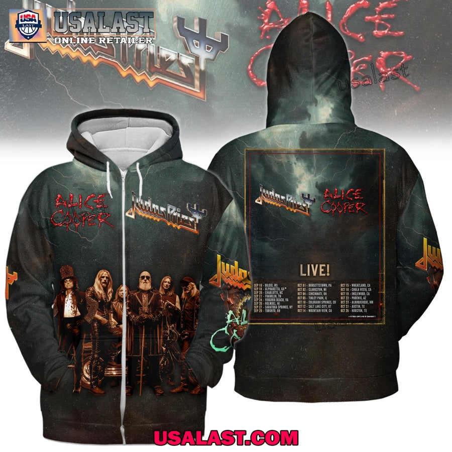 Judas Priest Alice Cooper Live 2025 Tour 3D Shirt