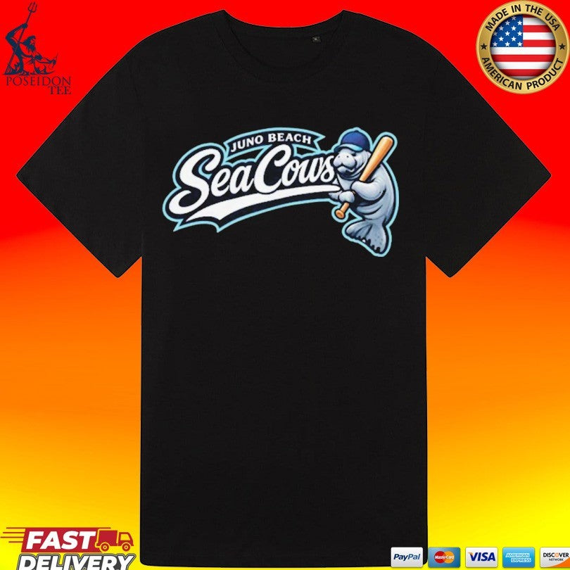 Juno Beach Sea Cows Baseball Manatee T-shirt