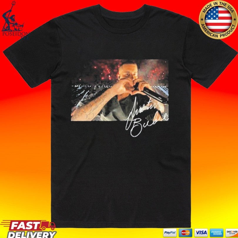 Justin Bieber Heart Sign T-shirt