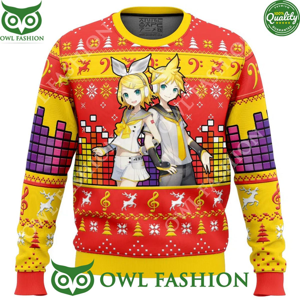 Kagamine Rin Len Ugly Christmas Sweater Jumper
