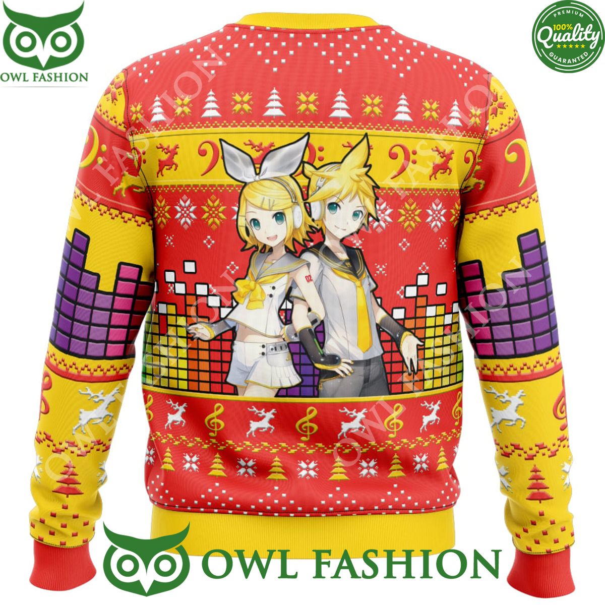 Kagamine Rin Len Ugly Christmas Sweater Jumper
