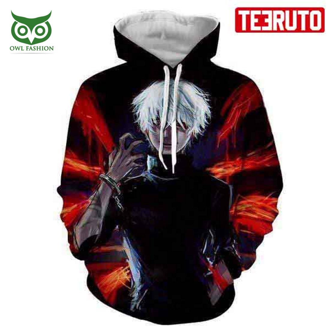 Kakuja Ken Kaneki Tokyo Ghoul Cool Anime HD 3D AOP Hoodie