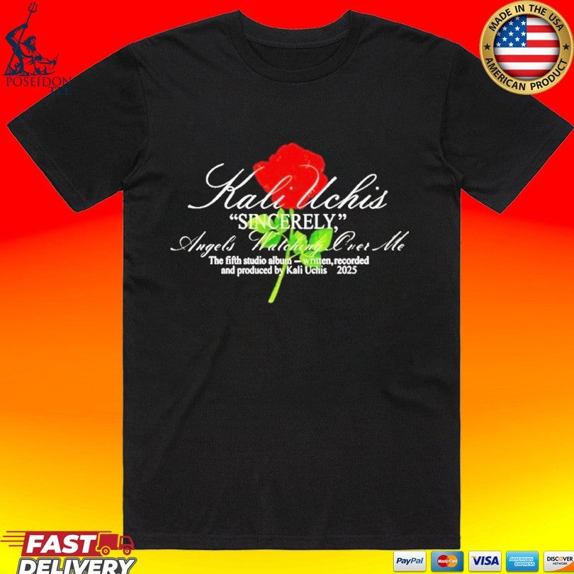 Kali Uchis Sincerely Angels Watching Over Me Rose T-shirt