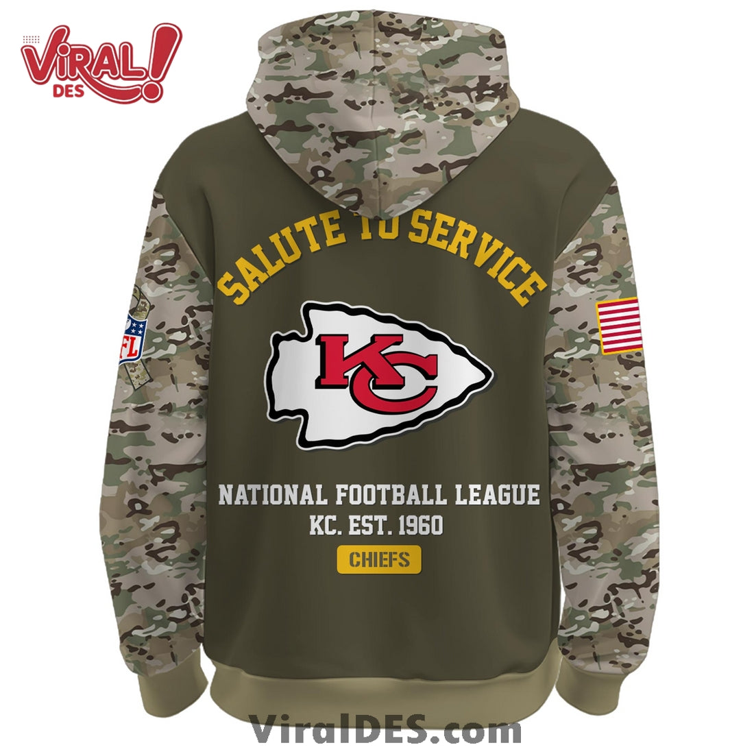Kansas City Chiefs 2025 Salute to Service Hoodie, Long Pants