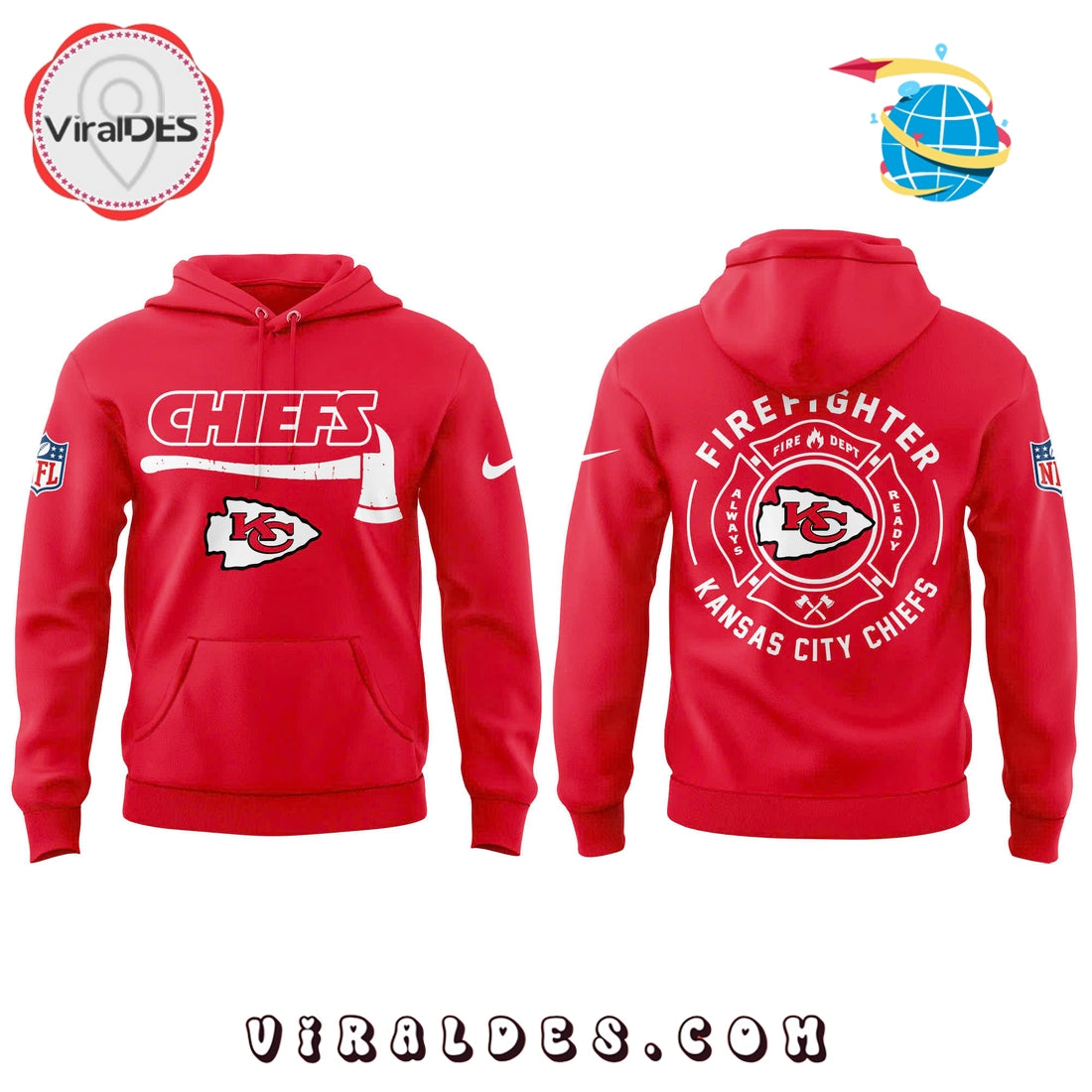 Kansas City Chiefs Firefighter Application 2025 Hoodie