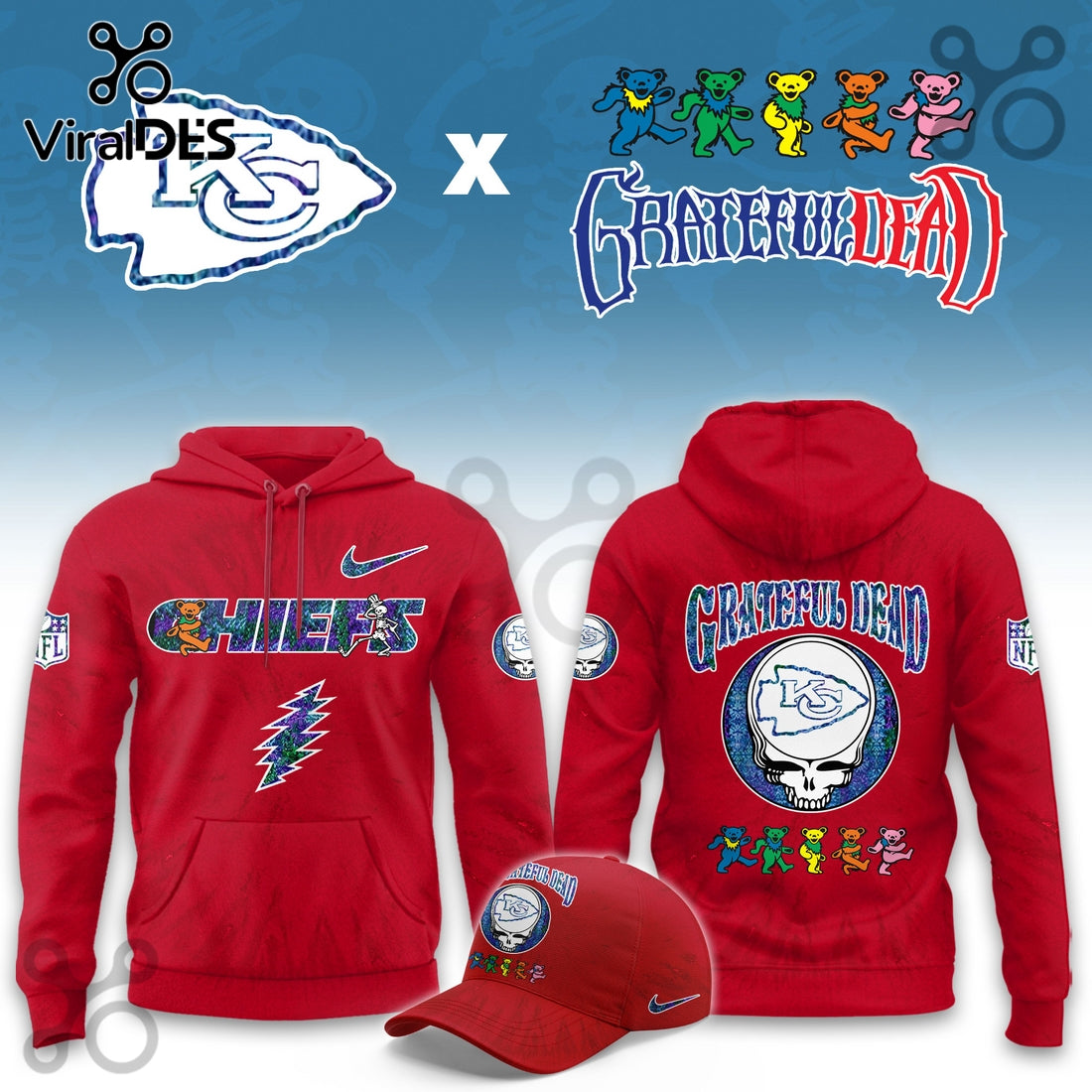 Kansas City Chiefs Grateful Dead Limited Hoodie 2025