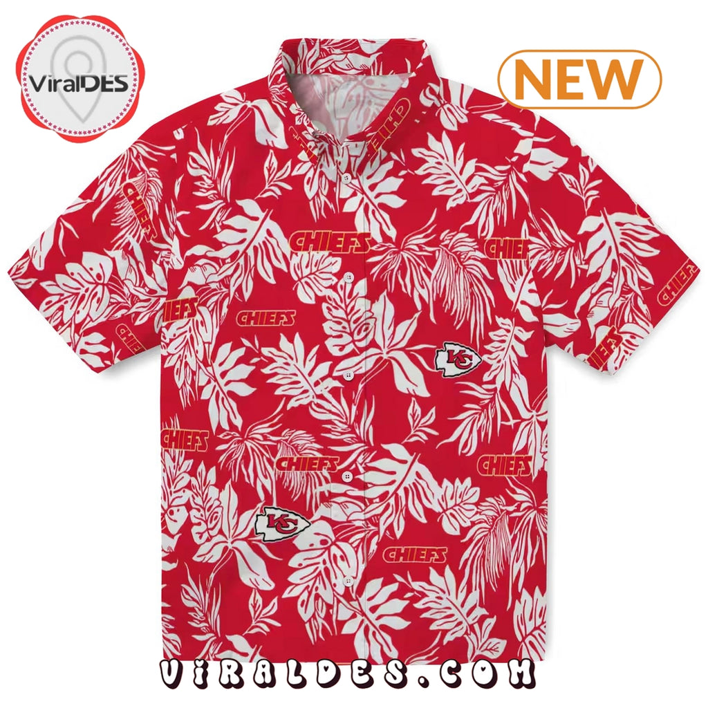 Kansas City Chiefs Tropical Leaf Hawaiian Shirt