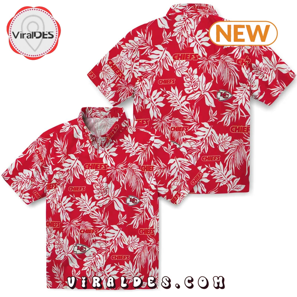 Kansas City Chiefs Tropical Leaf Hawaiian Shirt