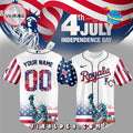 Kansas City Royals Custom Independence Day Baseball Jersey