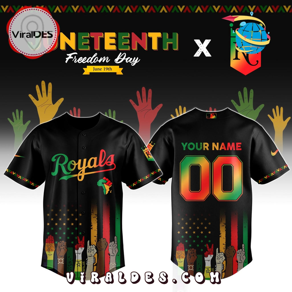 Kansas City Royals Custom MLB Juneteenth Baseball Jersey
