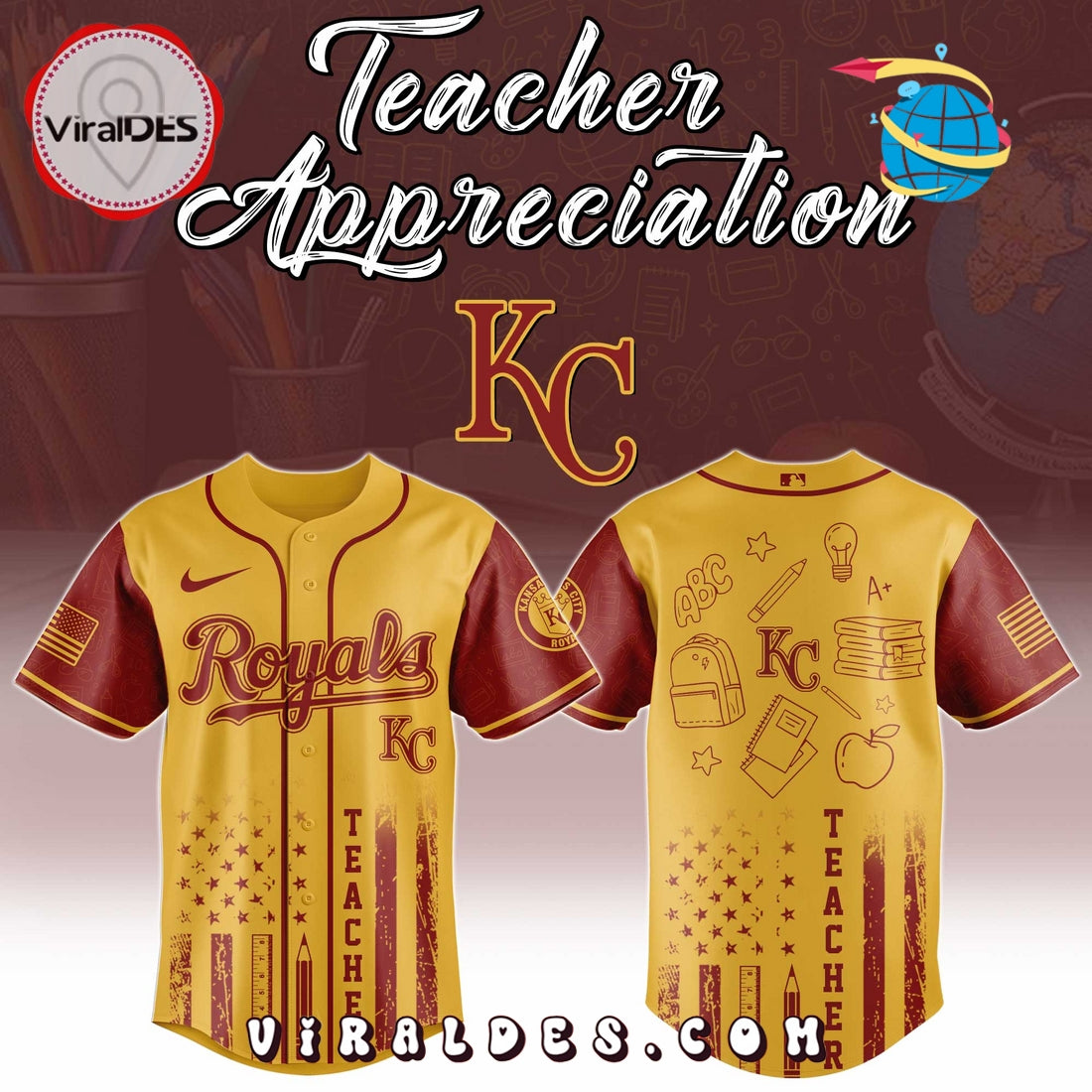 Kansas City Royals MLB x Teacher Appreciation Day Jersey
