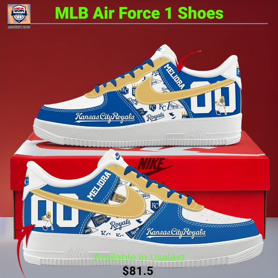 Kansas City Royals Personalized Air Force 1 Shoes