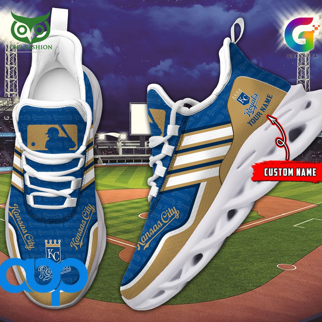 Kansas City Royals MLB Personalized New Max Soul Sneaker
