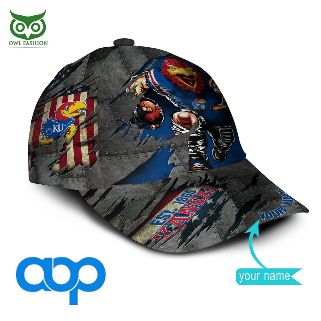 Kansas Jayhawks New 2023 Personalized NCAA Printed Cap