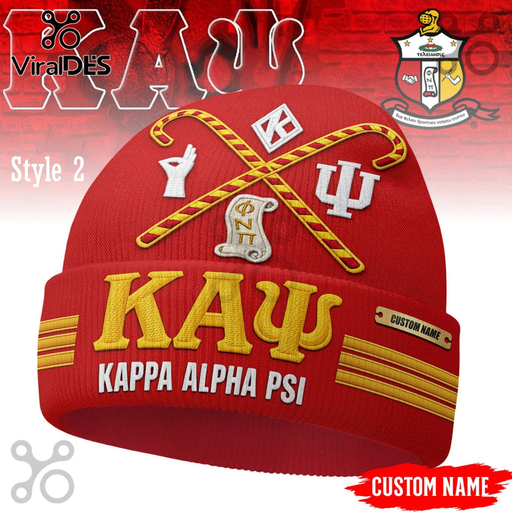 Kappa Alpha Psi Custom Name Beanie Hat