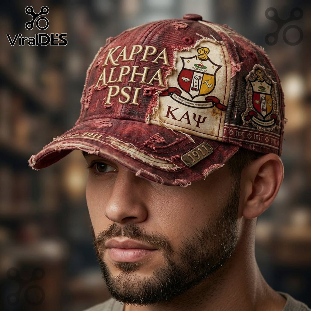 Kappa Alpha Psi Fraternity 1911 Vintage Distressed Baseball Cap