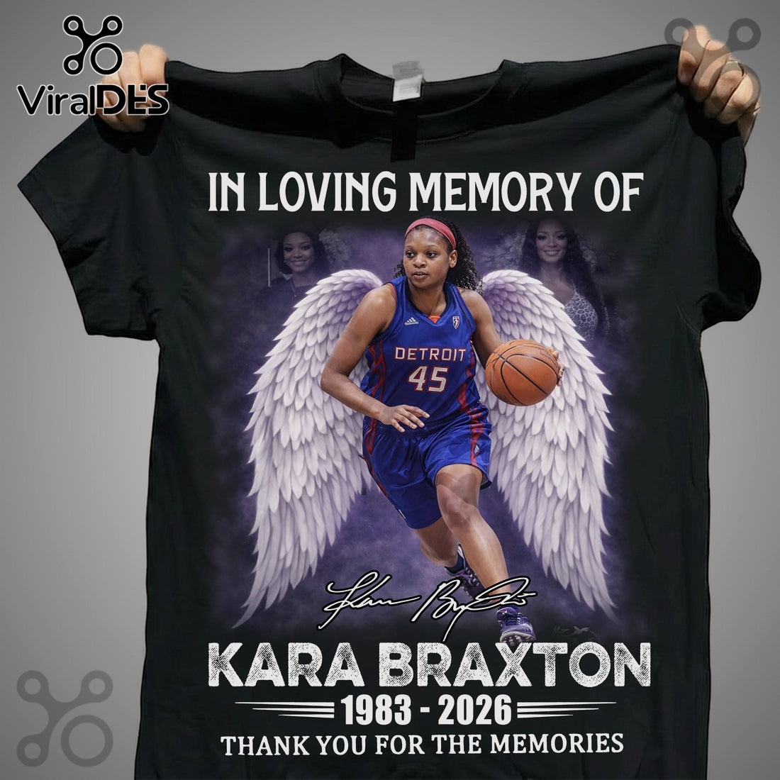 Kara Braxton Memorial Wingspan Tribute 1983-2026 Graphic T-Shirt