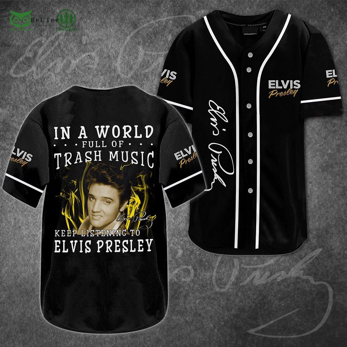 Keep Listening To Elvis Presley Baseball Jersey Shirt