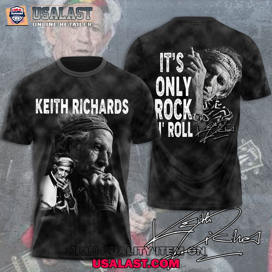 Keith Richards It’s Only Rock N Roll 3D Tee Shirt