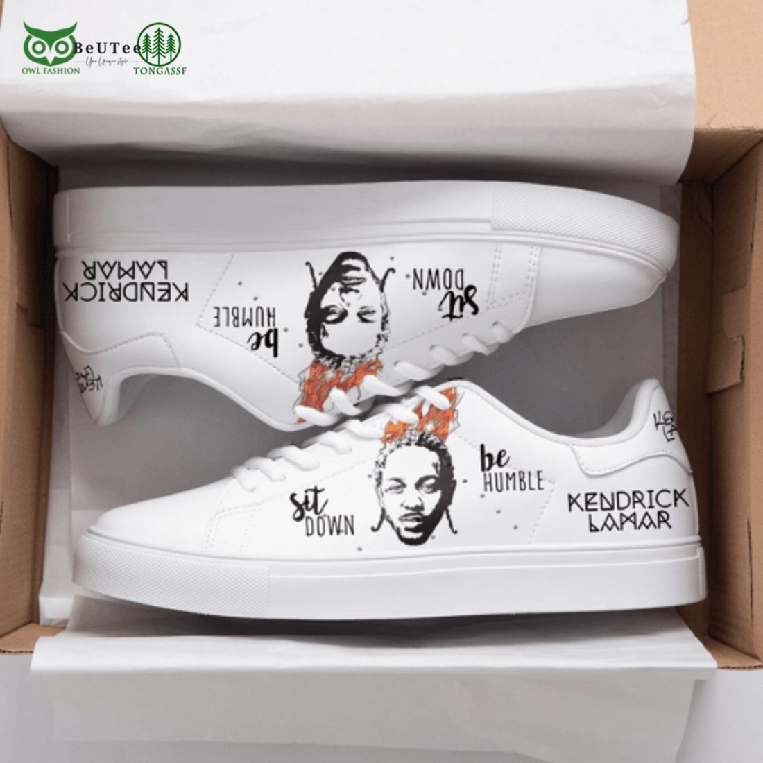 Kendrick Lamar 3D Over Printed Stan Smith Shoes