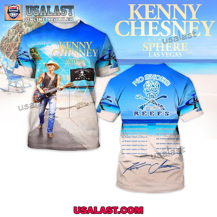 Kenny Chesney Live At Las Vegas Premium 3D T-Shirt