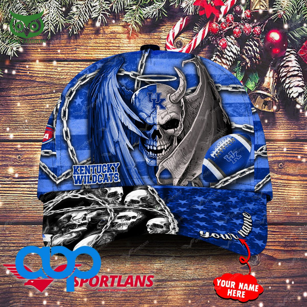Kentucky Wildcats Trend 2023 NCAA Skull Personalized Printed Cap