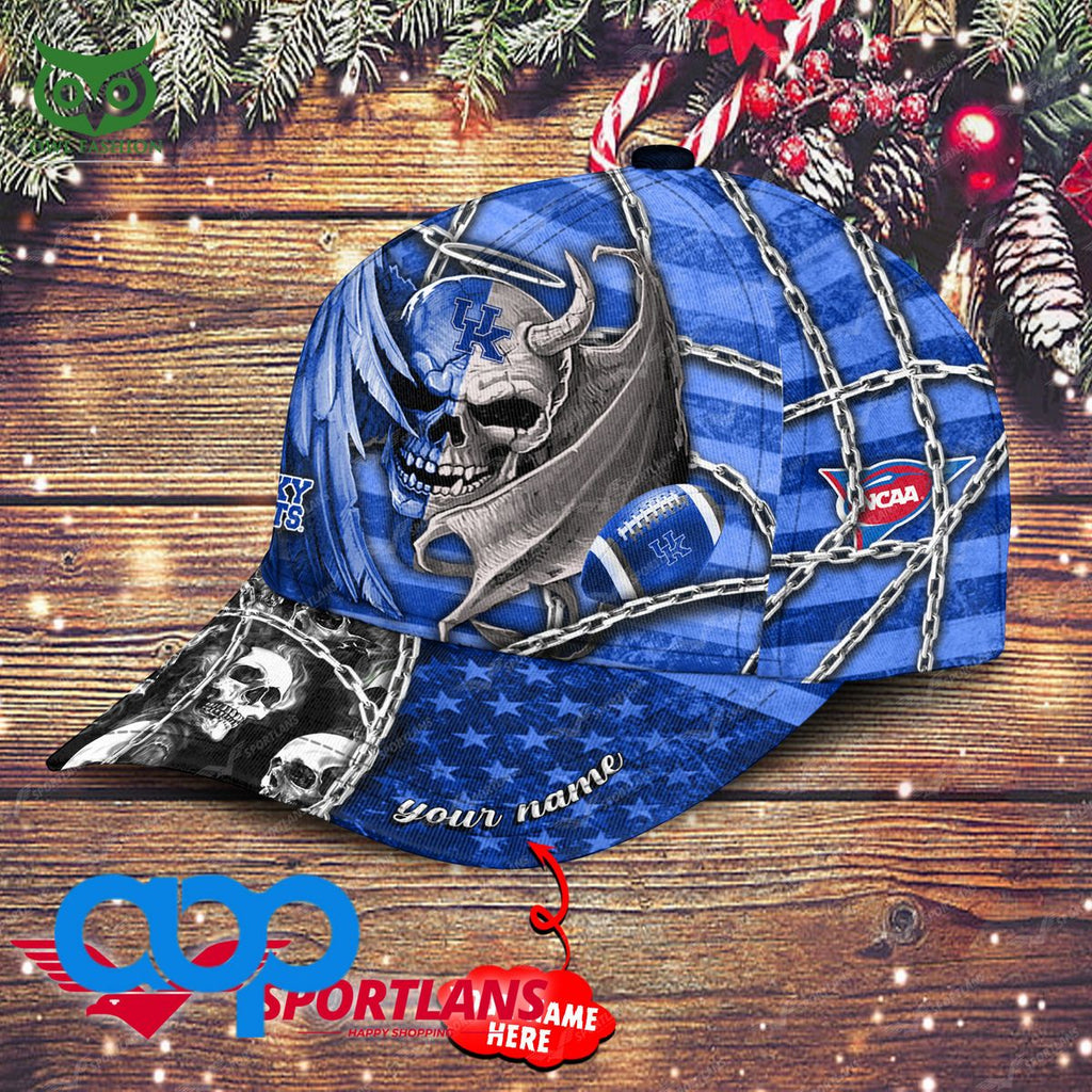 Kentucky Wildcats Trend 2023 NCAA Skull Personalized Printed Cap