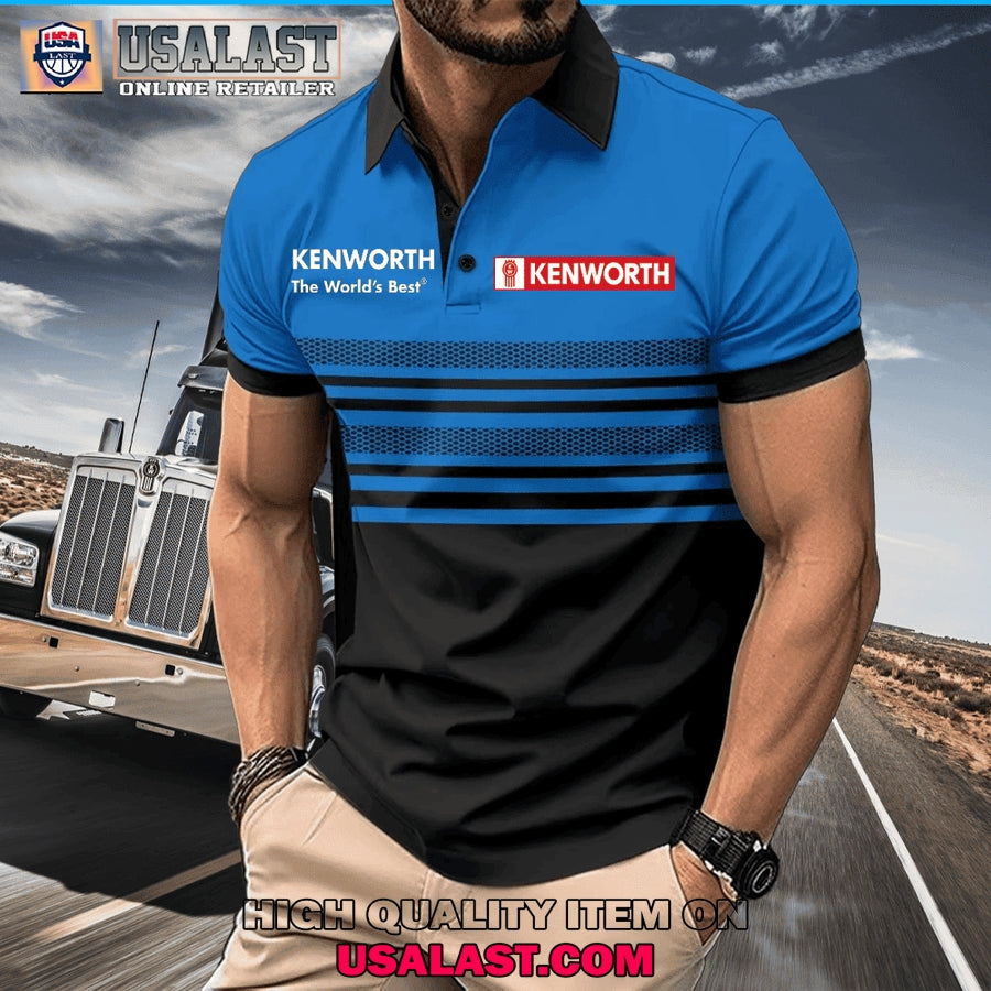 Kenworth Custom Name Zipper Men Polo