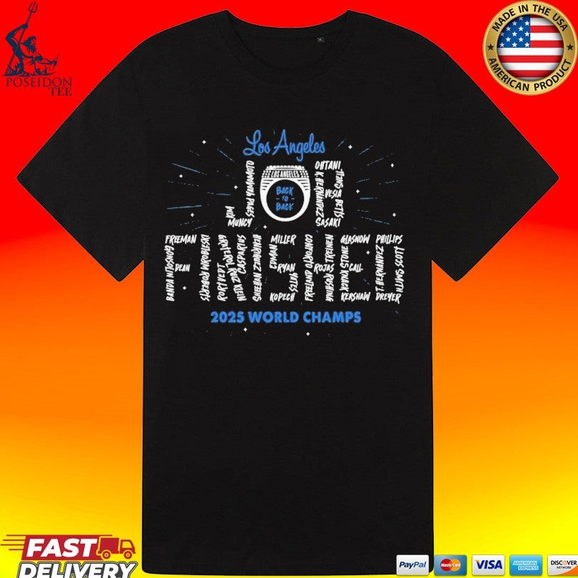 Kike Hernández Job Finished Dodgers Back to Back T-shirt