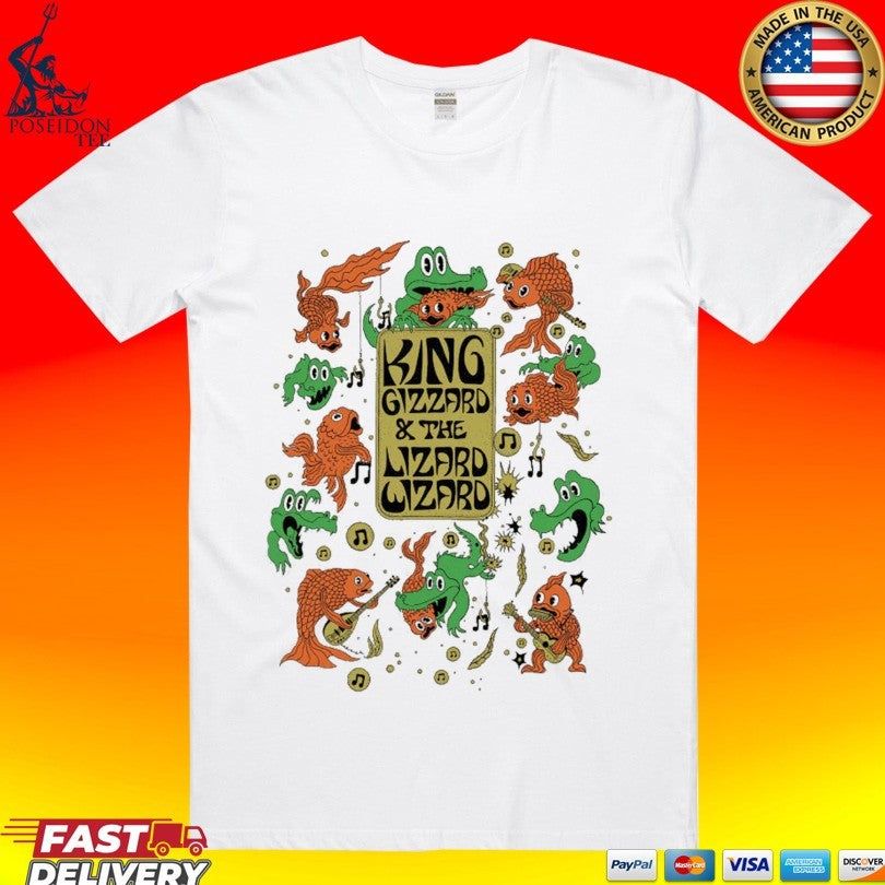 King Gizzard And The Lizard Wizard Fishie Hooks T-shirt