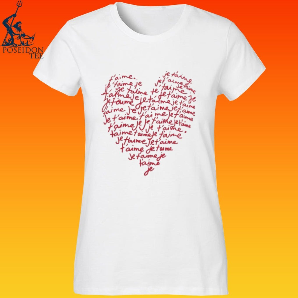 Kirsten Mcduffie Je T’aime Heart T-shirt