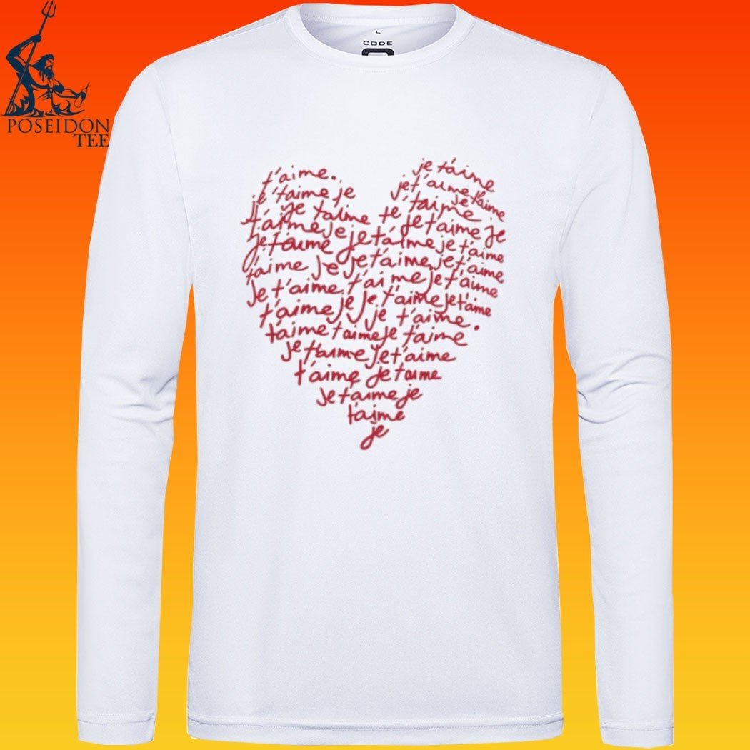 Kirsten Mcduffie Je T’aime Heart T-shirt
