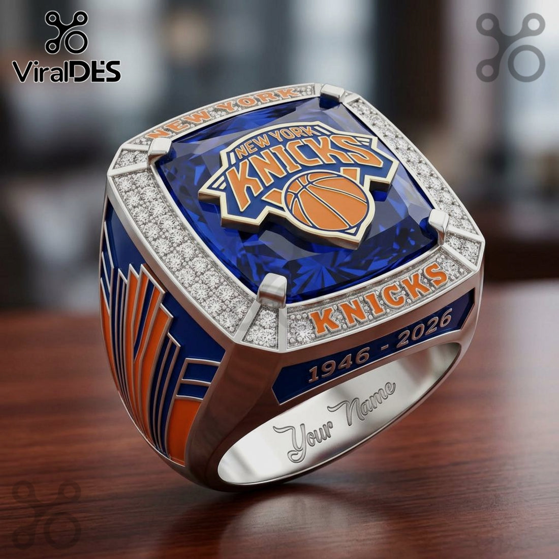 Knicks 1946-2026 Anniversary Personalized 3D Commemorative Ring