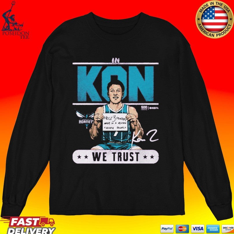Kon Knueppel Charlotte Hornets Rookie Record We Trust T-shirt