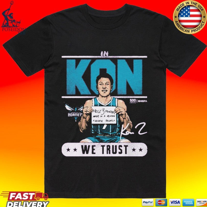 Kon Knueppel Charlotte Hornets Rookie Record We Trust T-shirt