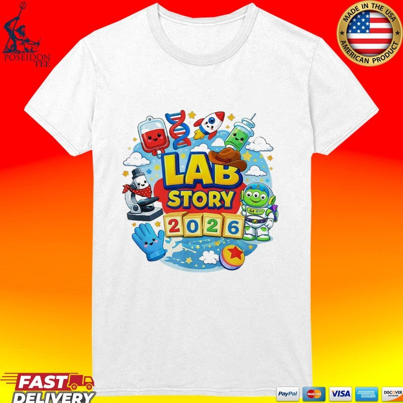 Lab Story Day Funny Cartoon Design 2026 T-shirt