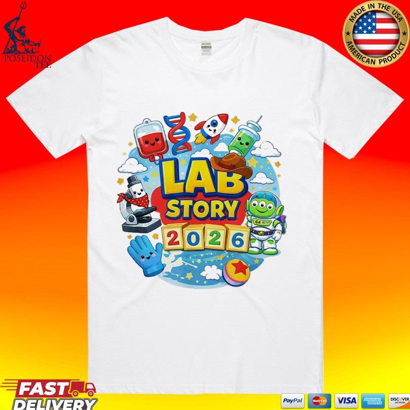 Lab Story Day Funny Cartoon Design 2026 T-shirt