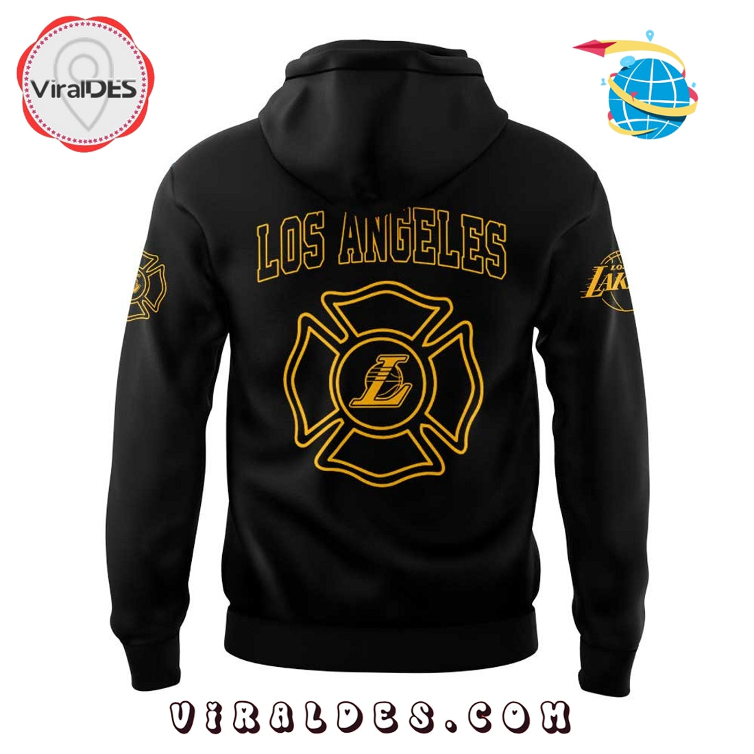 LAFD x Los Angeles Lakers Black Hoodie